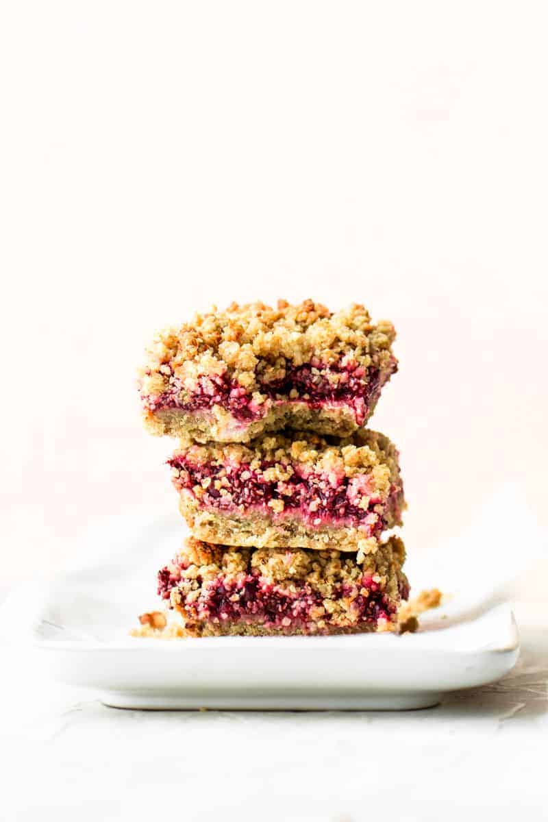 Healthy Raspberry Oatmeal Bars (Vegan, Gluten-free) - Cooking With Elo