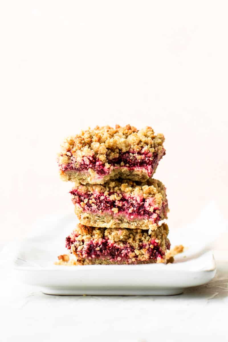 Healthy Raspberry Oatmeal Bars (Vegan, Gluten-free) - Cooking With Elo