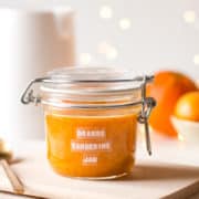 Mandarin marmalade in a jar