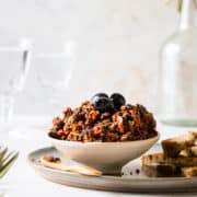 Sundried tomato tapenade in a bowl