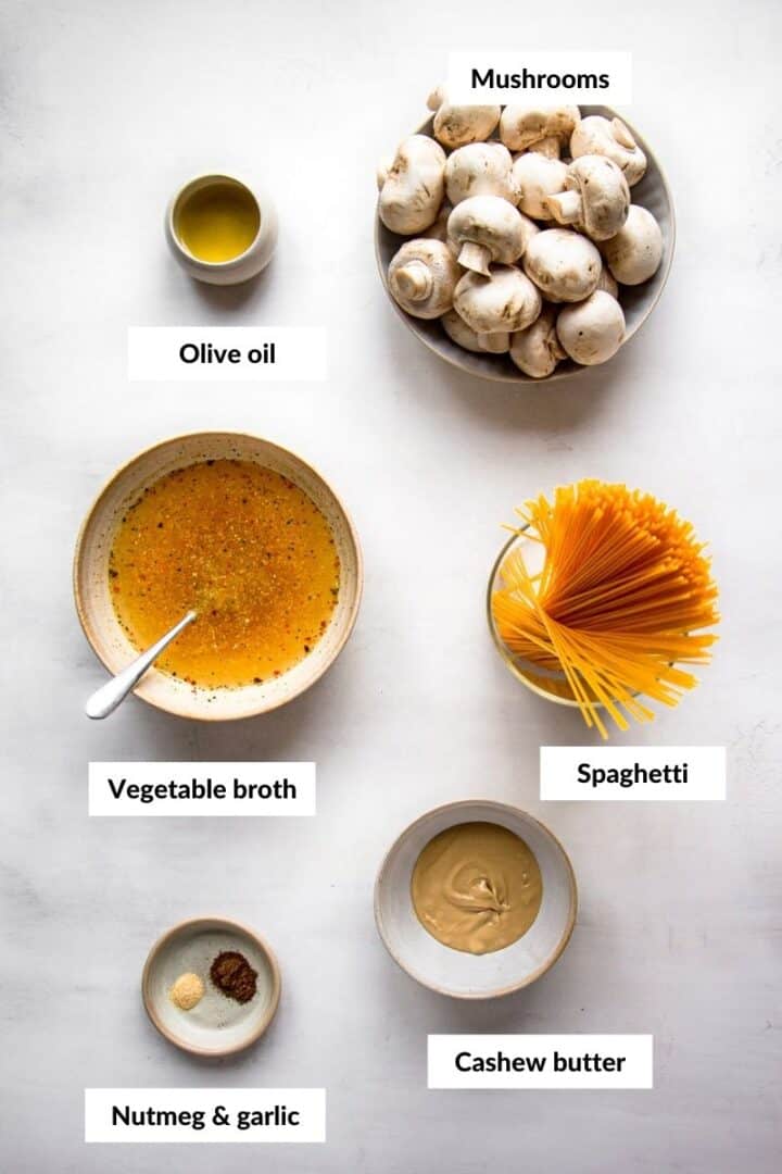 Ingredients in small bowls.