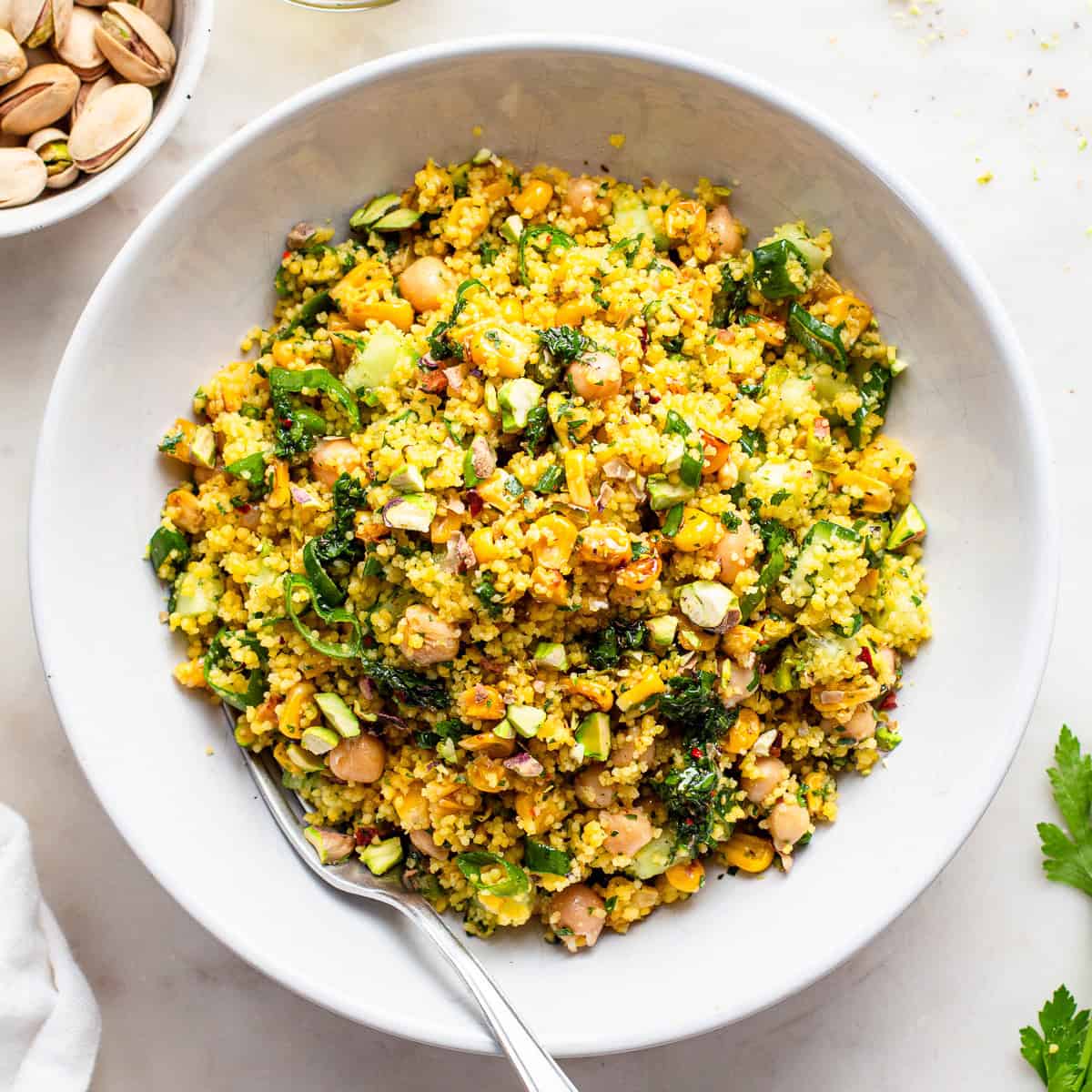 Corn Couscous Salad With Chimichurri